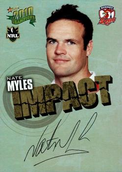 2010 NRL Champions - Impact Signature Gold #IS54 Nate Myles Front